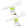 thumbnail image 1 of 2 In 1 Phone Fan, Mini Phone Fan Gentle Breeze White Low Noise Safe TPE Metal With Type C Interface For Travel, 1 of 8
