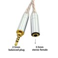 thumbnail image 1 of HIFI Balance Audio Cable Male 2.5mm to 3.5mm 4.4mm Female Headphone Conversion Cable Line Adapter, 1 of 3