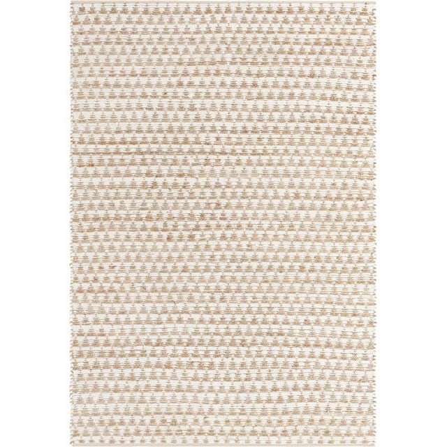 Unique Loom 3153269 7 x 10 ft. Chindi Jute Rectangle Rug, White