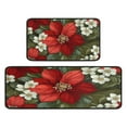 thumbnail image 2 of 2 Piece Christmas Plaid Kitchen Rug Sets Xmas Forest Rustic Farmhouse Kitchen Mats for Floor Non Skid Kitchen Floor Matfor Cook Home Decor (47x17+30x17 Inches), 2 of 7