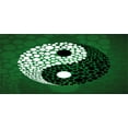 thumbnail image 4 of Ying Yang Piggy Bank, Digital Style Yin Yang Form Nature Themed Dots Print, Ceramic Coin Bank Money Box for Cash Saving, 3.6" X 3.2", Green Black White, by Ambesonne, 4 of 4