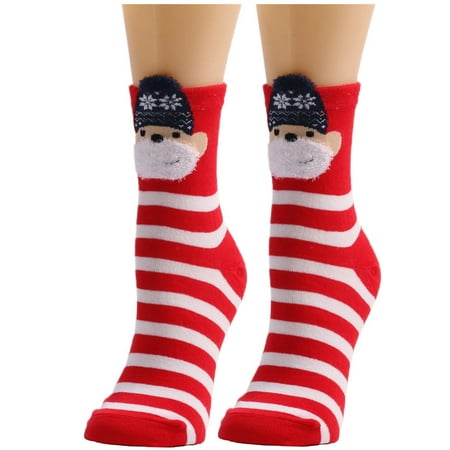 

Fesfesfes Clearance Women Socks Cute Christmas Vintage Printing Ankle High Thicker Socks Long Sock Comfortable Socks