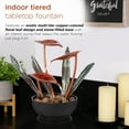 thumbnail image 3 of Alpine Corporation 10" x 9" x 12" Metal Indoor Tabletop Fountain with Stone-Filled Base, 3 of 12