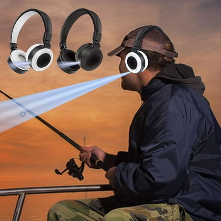 RFUGUG Bluetooth 5.1 Over-Ear Headphones - Extendable HiFi Bass Full-Ear Surround Wired Option Card Slot and Built-in Flashlight for Ultimate Multifunctional Audio Experience