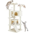 thumbnail image 1 of Muebles de condominio Cat Tower Simple Deluxe de 54 pulgadas, color beige, 1 of 4