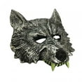 thumbnail image 3 of Máscara de hombre lobo aterradora Máscara de lobo Novedad Accesorios creativos Cómoda Media cara Elegante Argén, 3 of 9