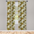 thumbnail image 2 of Ambesonne Vintage 4-Panel Curtains, Nostalgic Flower Pine Cones, 56"x95", Dark Orange Multicolor, 2 of 4