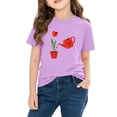 thumbnail image 3 of breaise Girls Boys Toddler Holiday Tees Valentine's Day Casual Graphic Shirts Loose Fit Short Sleeve Crew Neck Tshirt Solid Color Basic Kids T-Shirts, 3 of 8