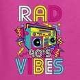 thumbnail image 2 of Rad 90's Vibes Vintage Men's Graphic T-Shirt, Fuschia, Small, 2 of 5