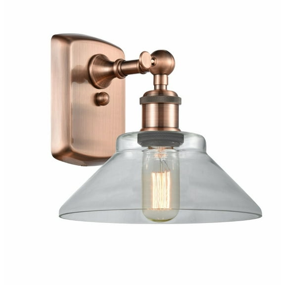 Innovations 516-1W-AC-G132-LED Orwell 1 Light Sconce part of the Ballston Collection, Antique Copper
