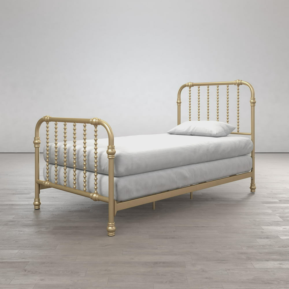 Little Seeds Monarch Hill Wren Metal Bed Twin, Gold, (Gold) [bed_twin