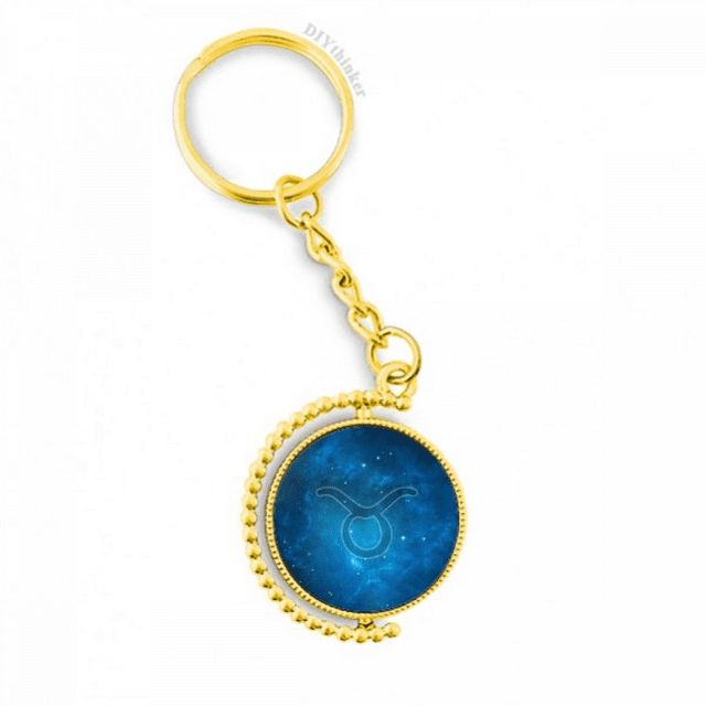 starry night taurus zodiac constellation metal connector key chain accessory en keyholder