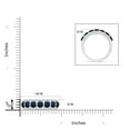 thumbnail image 5 of ANGARA Natural 1.54 ct Blue Sapphire Half Eternity Ring with Diamonds in 14K White Gold for Women (Size-3.5mm) | September Birthstone, Anniversary, Jewelry Gift for Women | Natural Sapphire Ring, 5 of 10