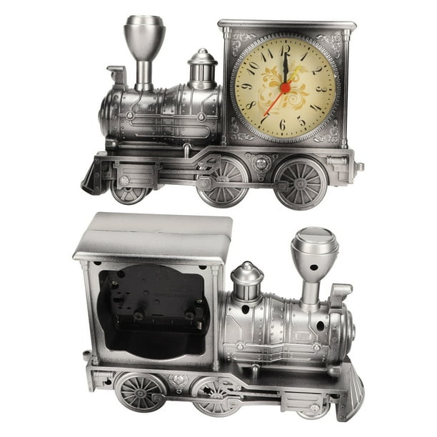 Reloj Despertador Vintage Decorativo Con Pilas Estilo Tren Reloj De Escritorio Retro Para Estudiantes, Niños Y Personas Mayores
