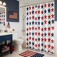 thumbnail image 4 of Tuvgenk 70.86x35.43in Plastic Shower Curtain Patriotic Multicolor Bathroom Curtain Washable Comfort Hooks Decor, 4 of 6