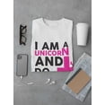 thumbnail image 3 of I am a Unicorn Men White T-Shirt, Male x-Large, 3 of 4