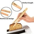 thumbnail image 5 of XKHBDL 7” Bamboo Toast Tongs – Natural Wood Tongs for Toaster, Oven, Air Fryer, Pickles, Snacks – Heat-Resistant, Food Safe, Easy to Use, 5 of 5