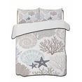 thumbnail image 2 of Gray Shell Coral Twin XL Size Down Alternative Comforter, Lightweight Comforter Quilt Bedding Set with Pillow Shams Coastal Summer Beach Nautical Ocean All Seasons Bed Comforter Duvet Insert 68"x98", 2 of 7