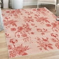 thumbnail image 1 of Botanical Decorative Rug, Vintage Floral Pattern Victorian Classic Royal Inspired Plants Modern Art, Quality Carpet for Bedroom Dorm and Living Room, 6 Sizes, Dark Coral, by Ambesonne, 1 of 4