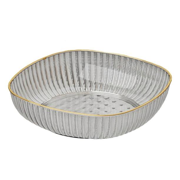 Pisexur Batería de cocina Plato de fruta de PC acrílico, tazón pequeño para servir bocadillos para hoteles, tazón de fruta para KTV, bandeja de fruta de plástico para para la cocina del hogar