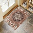 thumbnail image 4 of Bohemian Pale Orange Ethnic Vintage Carpet Door Mat 30 X 17 Inch Welcome Doormat Indoor Outdoor Entrance Floor Mat Non Slip Spring Summer Decor Rubber Mats, 4 of 6