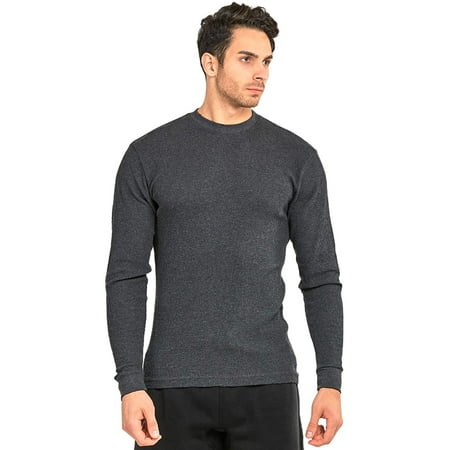 

Men s Classic Waffle-Knit Medium Weight Thermal Top S Charcoal