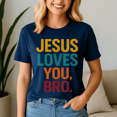thumbnail image 5 of Jesus Loves You Bro Funny Christian, Jesus Shirt, Easter Shirt, Christian Easter TShirt, He Has Rizzen Tee, 5 of 5