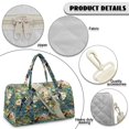 thumbnail image 7 of Garronmavis Large Quilted Duffle Bag for Women Tropical Toucan Floral Print Weekender Travel Carry On Overnight Gym Dance Tote Bag with Zipper Pockets, 7 of 7