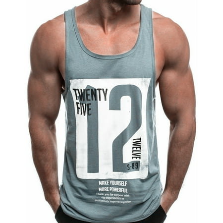 - Men's Tank Top Gym Workout Bodybuilding Vest Muscle Men Casual Digital 12 Printed Sports Round Collar Sleeveless T-shirt
