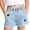 Blue, variant on Coerni Girl's Jean Shorts Cute Trendy Fashion Ripped Denim Shorts High Waist Straight Leg Girlfriend Clothes Heart Embroidery Jorts