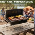 thumbnail image 2 of Sixday Portable Propane Gas Grill with 2-in-1 Valve, Foldable Legs, Adjustable Regulator - Heavy Duty, Compatible with 20-lb & 1-lb Propane Tanks for Outdoor Use, 2 of 7
