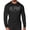 Black on Black, variant on Alpha Lightweight Long Sleeve Hooded T-Shirt for Men, Workout Hooded Shirt, Fitness Training Top, Black on Black, Medium