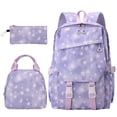 thumbnail image 2 of 3Pcs Star Print Backpack Set Preppy Lightweight Casual Bookbag with Lunch Box & Pouch, 2 of 5