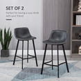 thumbnail image 4 of HOMCOM 27" Counter Height Bar Stools Set of 2, Industrial Kitchen Stools, 4 of 10