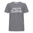 thumbnail image 3 of Mens Merry Christmas Short Sleeve T-Shirt Shirt Classic Fit Crew Neck, 3 of 4