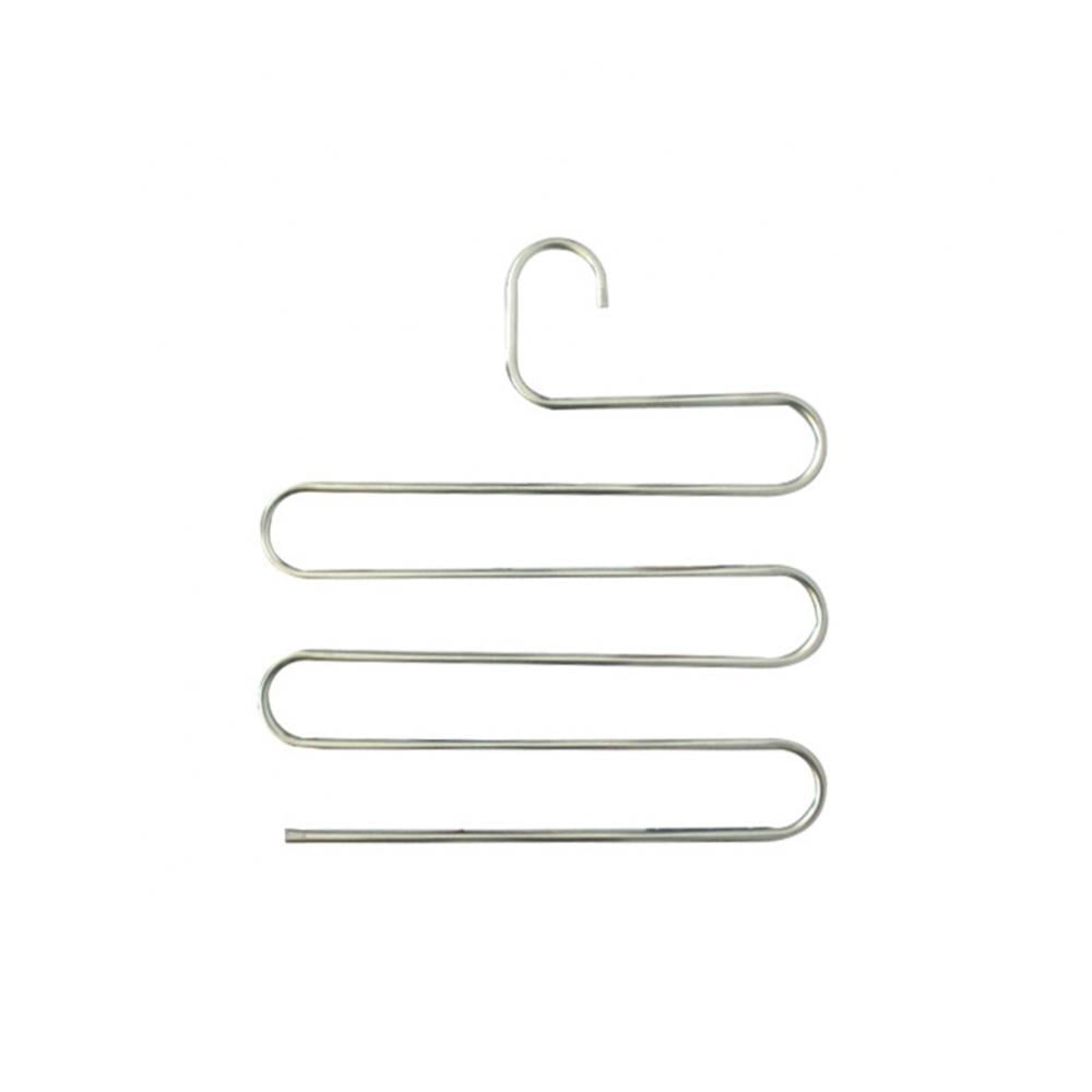 Popvcly Popvcly 5 Layers Pants Hangers Multi-Purpose Stainless Steel Clothes Hangers,Closet Space Saver for Trousers Towels Scarf Tie