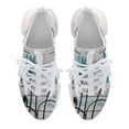 thumbnail image 5 of Teal And White Daisy Flower And Butterfly Walking Shoes for Men Woman Lightweight Tennis Fashion Elastic Sports Shoes Cushion Basketball Shoes, 5 of 7