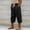 Black, variant on Girls Casual Pants Elastic Waist With Loose Fit Side Snap Button Versatile Solid Color Trousers Stretch Girls Casual Pants Size 9-10 Years