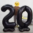 thumbnail image 6 of 60 Inch Black Number Balloon Large Foil Number Balloons With Base, 0-9 Big Number Balloons for Birthday Party Supplies Decorations, 6 of 6