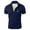 A-Dark Blue881, variant on Bibifish Mens Polo Shirts Deer Embroidery Contrast Placket Short Sleeve Shirts Regular Fit Office Wear Commute Business Tops