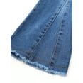 thumbnail image 7 of YiZYiF Kids Girls Flared Jeans Casual Raw Hem Ripped Jeans Bell Bottom Denim Pants, 7 of 7