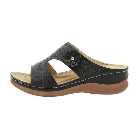 

Slippers for Women New Women S Shoes Hollow Flower Sandals Wedge Women S Slippers