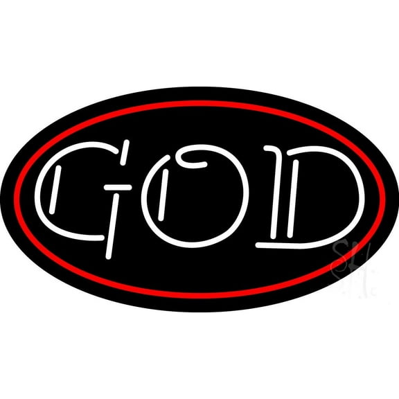 White God Block LED Neon Sign 20" Tall x 37" Wide - inches Black Square Cut Acrylic Backing, with Dimmer - Premium built indoor Sign for Home décor, Event, Religious place, Store interior, Office.