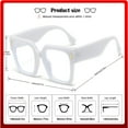 thumbnail image 5 of Fashion Oversized Blue Light Blocking Glasses - Big Square Frame, for Women/Men, Computer Use, Trendy Design, 5 of 5