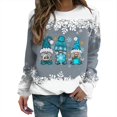 thumbnail image 1 of New Christmas Moose Print Ladies T-shirt Cotton Kawaii Cartoon Style Sweater Autumn O Neck Oversized Long Sleeve Female Pullover, 1 of 4