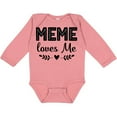 thumbnail image 3 of Inktastic Meme Loves Me Baby Clothes Girls Long Sleeve Baby Bodysuit, 3 of 5