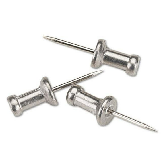 Pinces de Poussée de Tête en Aluminium&44; Aluminium&44; Argent&44; 1/2''&44; 100/boîte