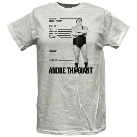 Andre the Giant Mens T-shirt Tale of the Tape WWE