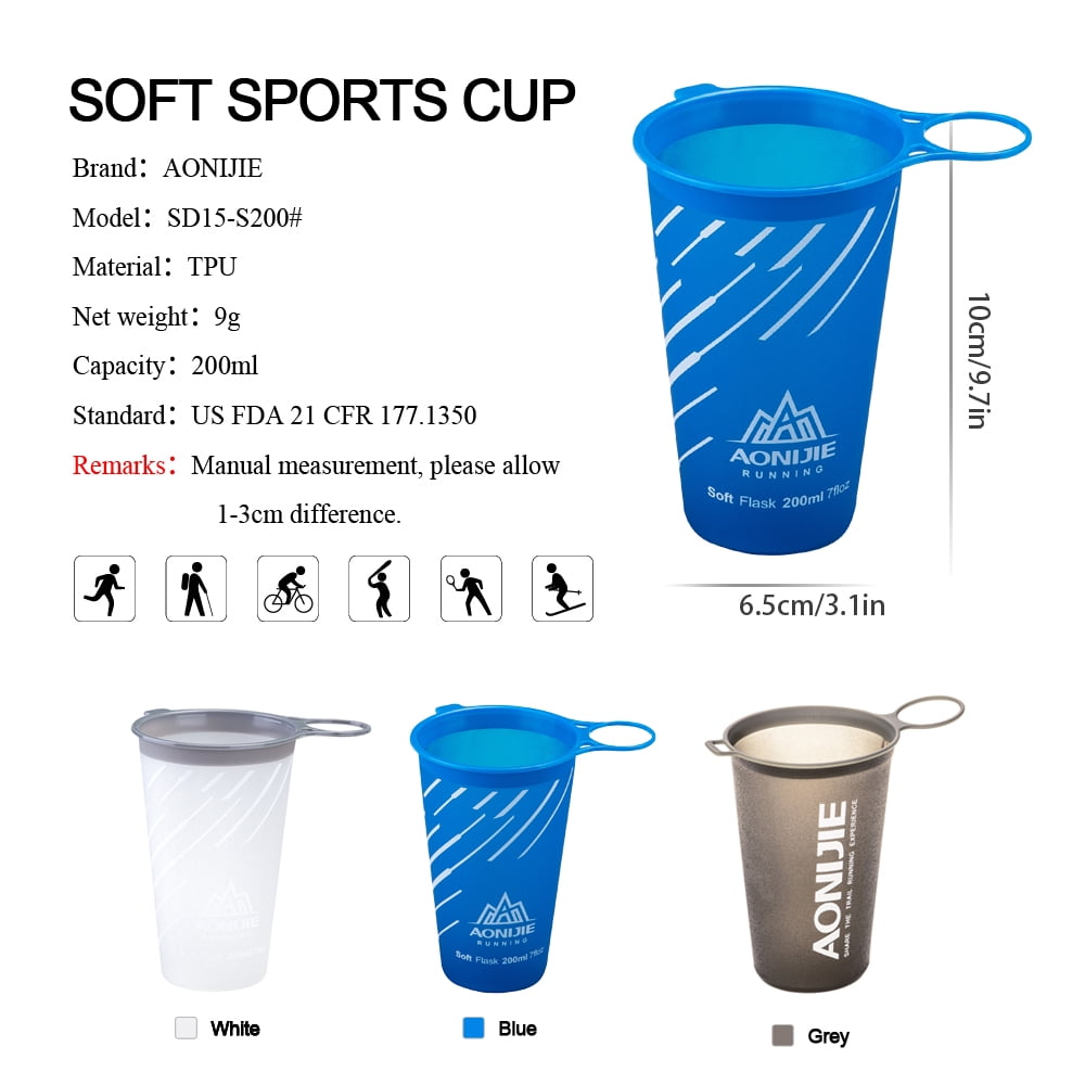 AONIJIE SD15 BPA Free Foldable Soft Water Bottle Kettle For Outdoor Sports