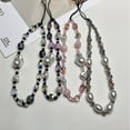 thumbnail image 3 of New Beaded Phone Chain - Baroque Pearl and Crystal Lanyard, Irregular Pearl Chain Bag Charm, 3 of 8